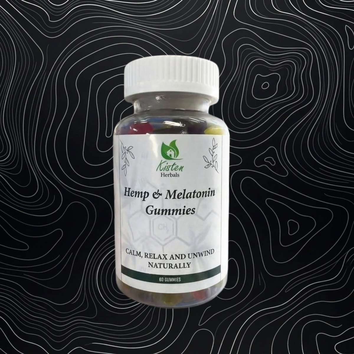 Kisten Herbals Hemp and Melatonin Sleep Gummies, 60 gummies