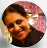 Woman smiling with a blurred background